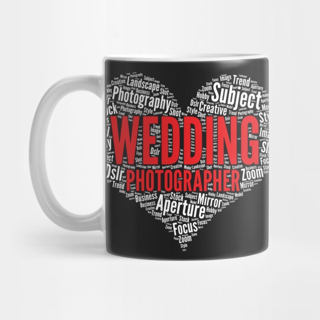 Wedding photographer Heart Shape Word Cloud Design print by theodoros20